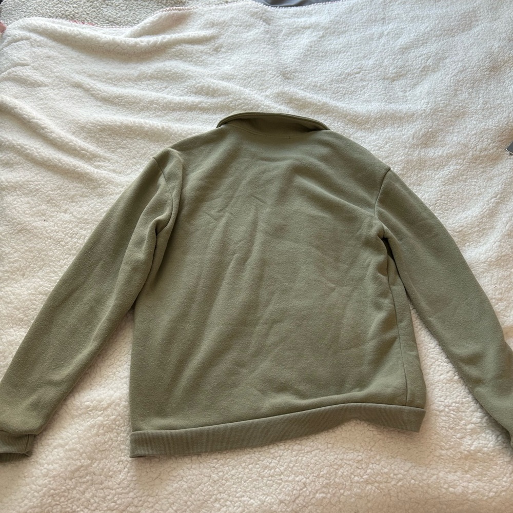 “If it were me” 3/4 zip light green sweatshirt